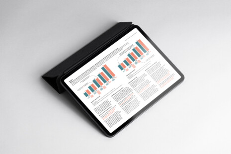 DesignInc Sydney's WGEA report on an iPad